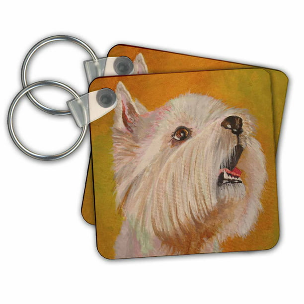 West Highland White Terrier Keyring Westie Keyfob Lovely Image Fun Gift Present